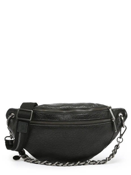 Sac Banane Vintage Cuir Mila louise Noir vintage 23689EX