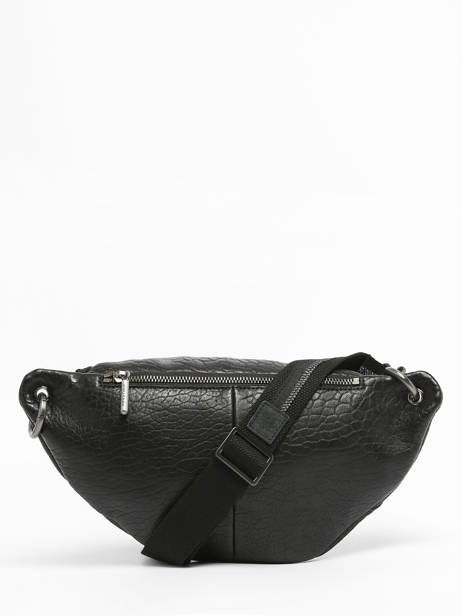 Sac Banane Vintage Cuir Mila louise Noir vintage 23689EX vue secondaire 4