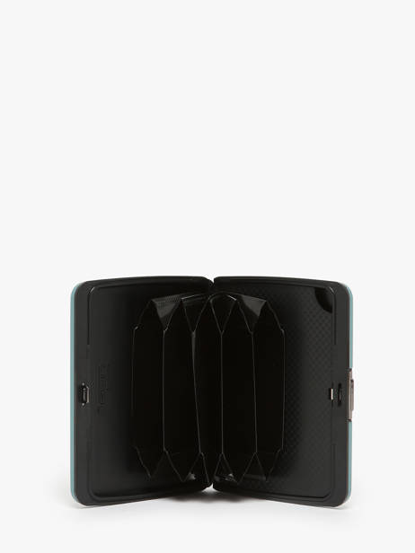 Card Holder Leather Ogon Blue matte MAT other view 1