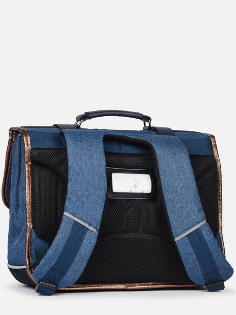 Wheeled Schoolbag 2 Compartments Cameleon Blue vintage fantasy PBVGCA35 other view 5