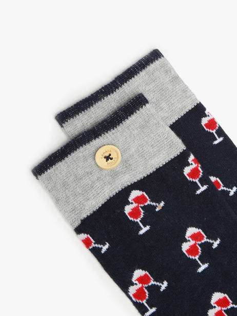 Chaussettes Cabaia Bleu socks men VIR vue secondaire 1