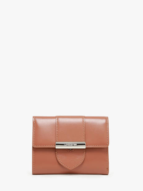 Portefeuille Cuir Lancaster Beige paris ily 50