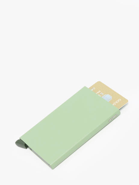 Card Holder Leather Secrid Green powder CP other view 1