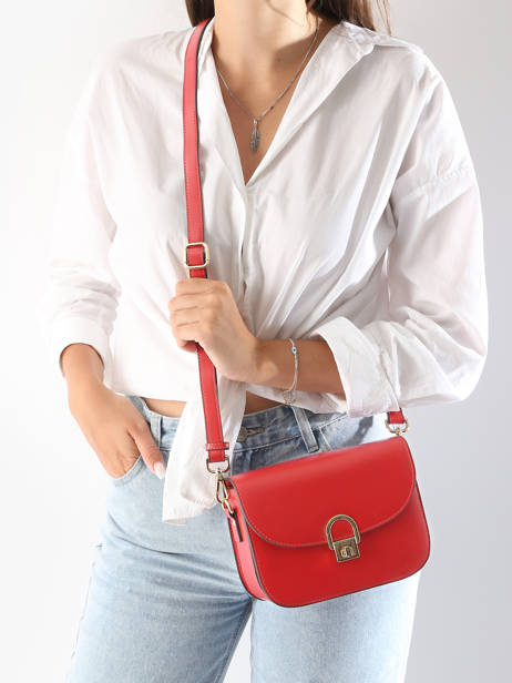 Shoulder Bag M Altair Leather Etrier Red altair EALA081M other view 1