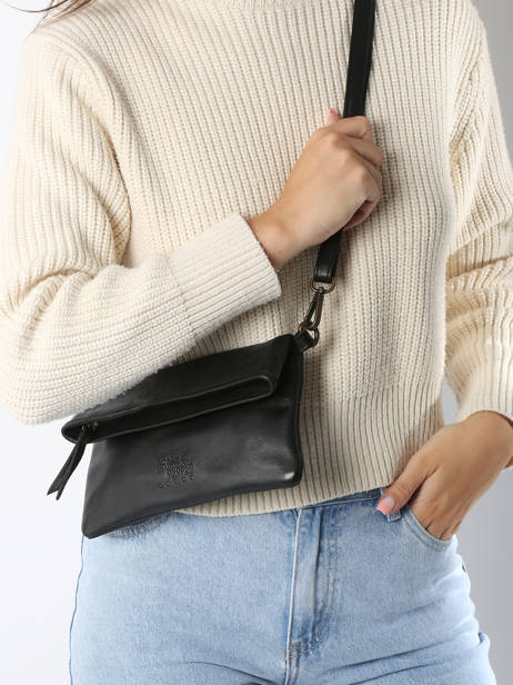 Sac Bandoulière Cow Cuir Basilic pepper Noir cow BCOW75 vue secondaire 1