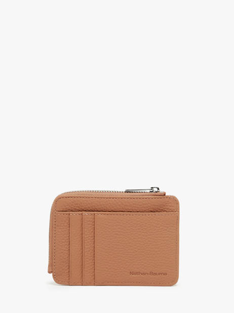 Porte-monnaie Avec Porte-cartes Cuir Nathan baume Marron original n 217N vue secondaire 2