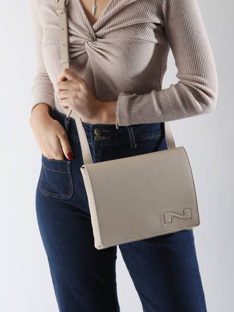 Leather Brugge Crossbody Bag Nathan baume Beige n city 2 other view 1