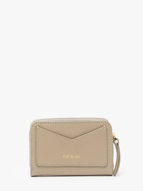 Coin Purse Leather Nat et nin Beige vintage PIA