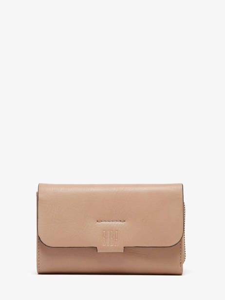 Portefeuille Cuir Biba Beige wallet VET1L