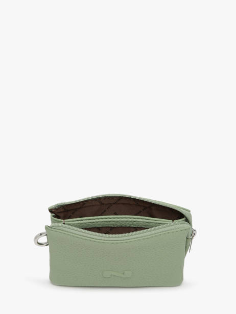 Porte-monnaie 2 Compartiments Cuir Nathan baume Vert original n 302N vue secondaire 1