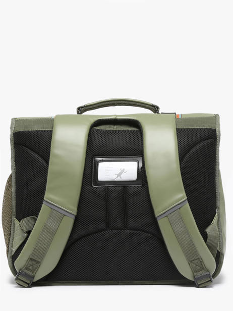 Cartable 3 Compartiments Cameleon Vert vintage north PBVWCA41 vue secondaire 4