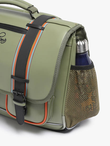 Cartable 3 Compartiments Cameleon Vert vintage north PBVWCA41 vue secondaire 5