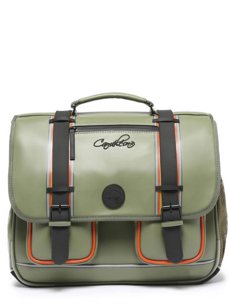 Cartable 3 Compartiments Cameleon Vert vintage north PBVWCA41 vue secondaire 6