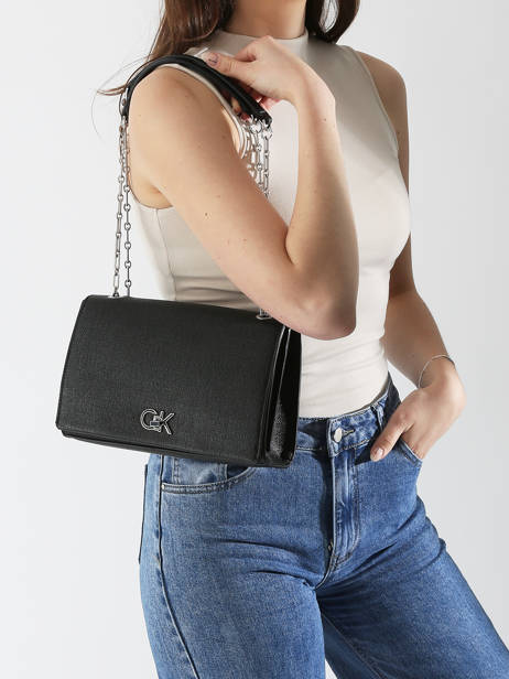 Sac Bandoulière Ck Chain Calvin klein jeans Noir ck chain K613177 vue secondaire 1