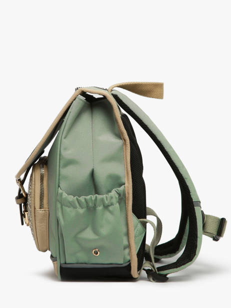 1 Compartment Backpack Cameleon Green vintage fantasy SD30 other view 2