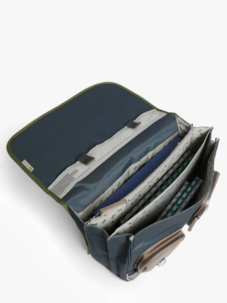 Cartable Enfant 3 Compartiments Cameleon Gris vintage urban CA41 vue secondaire 3