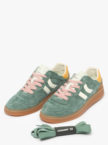 Sneakers Goal In Leather Coolway Green men 8663458 other view 1