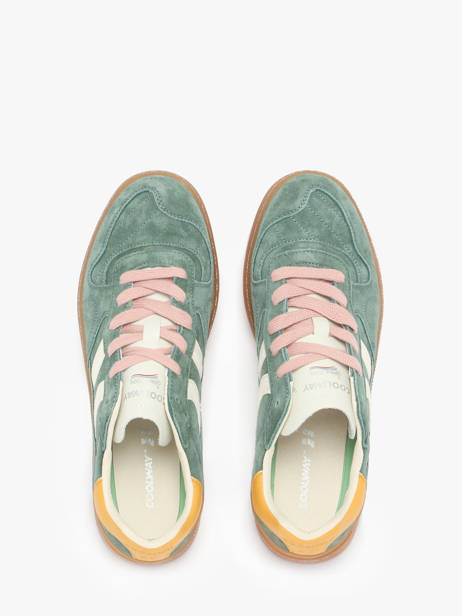 Sneakers Goal In Leather Coolway Green men 8663458 other view 3