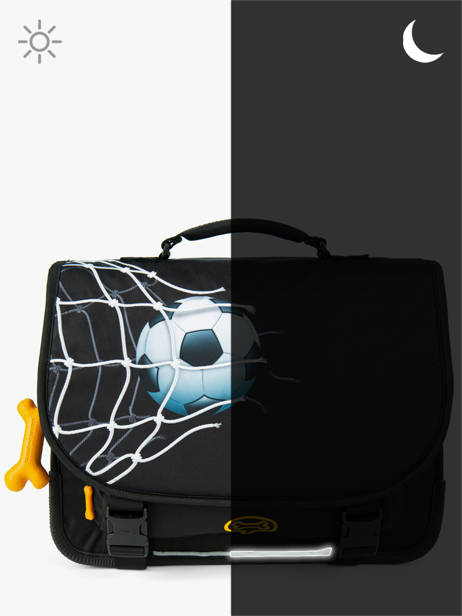 Cartable Cedar 2 Compartiments Stones and bones Noir boys B vue secondaire 5