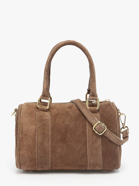 Handbag Velvet Leather Milano Brown velvet VE25066 other view 4