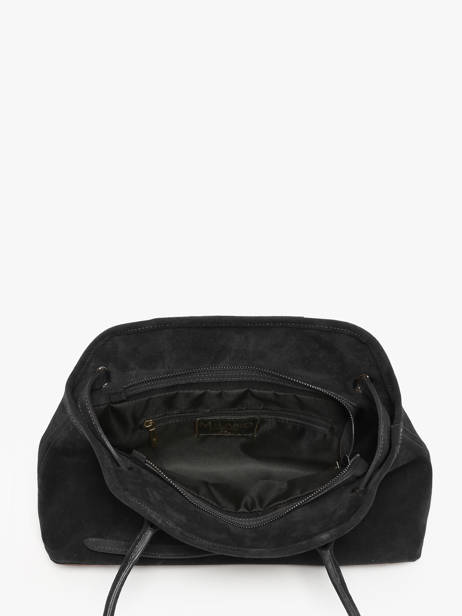Shoulder Bag Velvet Leather Milano Black velvet VE260610 other view 3