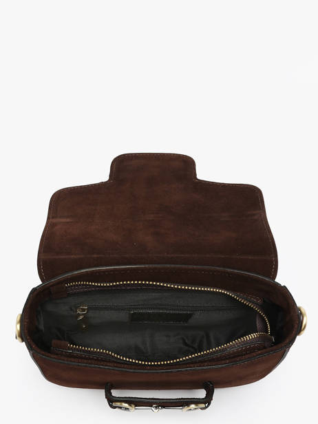 Shoulder Bag Velvet Leather Milano Brown velvet VE260611 other view 3