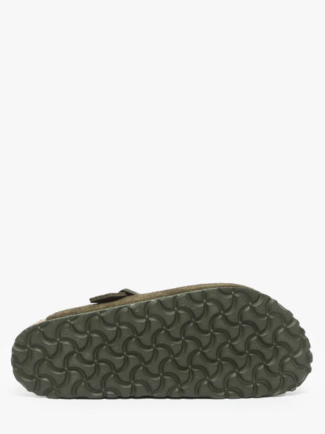 Slippers Boston In Leather Birkenstock Green women 1024714 other view 4