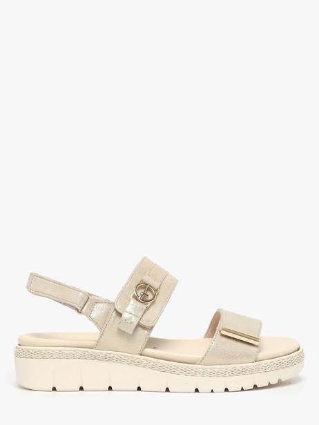 Sandals In Leather Tamaris Beige women 44
