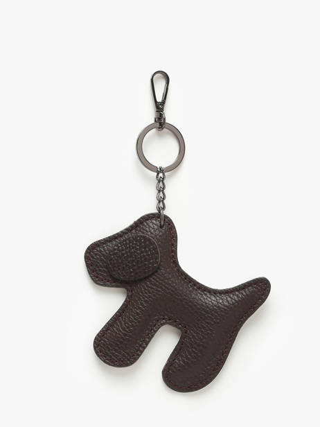 Leather Dog Bag Charm Milano Brown caviar CA25064