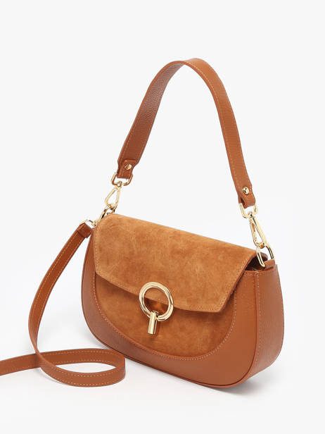 Shoulder Bag Velvet Caviar Leather Milano Brown velvet caviar VC25069 other view 2