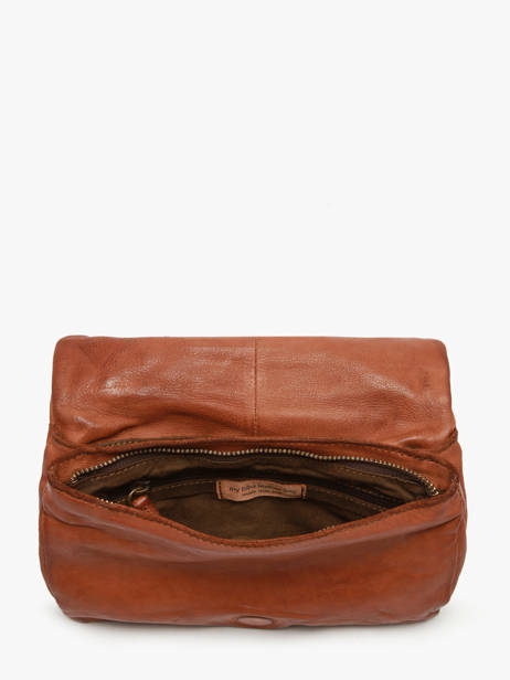 Sac Bandoulière Heritage Cuir Biba Marron heritage BT33 vue secondaire 3