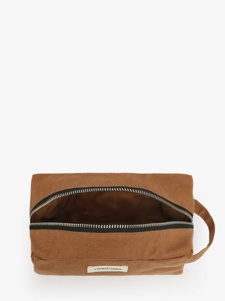 Recycled Cotton Tournelles Xl Zipped Pouch Rivedroite Brown timeless TOURXTIM other view 1