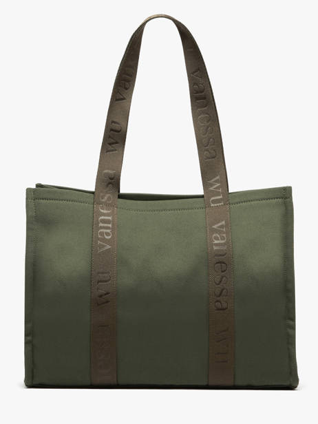 Shoulder Bag Cabas Cotton Vanessa wu Green cabas MA0135 other view 3