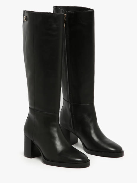 Heeled Boots In Leather Tommy hilfiger Black women 8865BDS other view 1