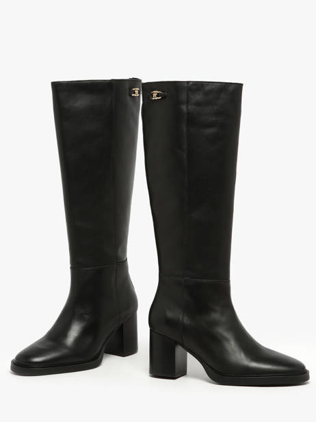 Heeled Boots In Leather Tommy hilfiger Black women 8865BDS other view 3