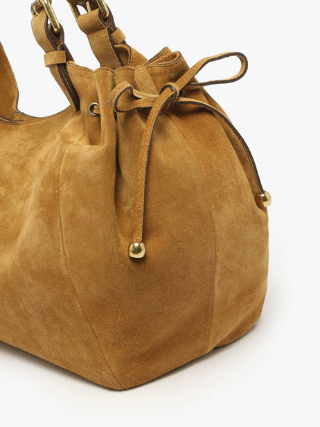 Shoulder Bag Chiara Salmon Leather Gerard darel Yellow chiara DCS84407 other view 4