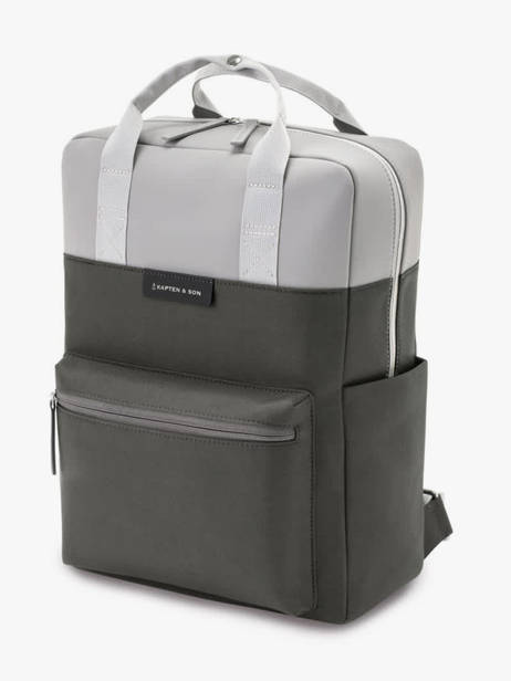 Business Backpack 1 Compartment + 15'' Laptop Kapten and son Gray backpack BERGEN other view 2