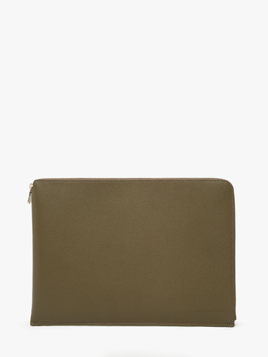 Longchamp Le foulonné Passport cover Green
