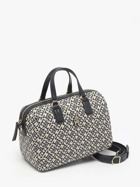 Sac Porté Main Th Jacquard Polyester Recyclé Tommy hilfiger Vert th jacquard AW17633 vue secondaire 1