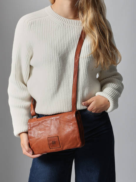 Sac Bandoulière Heritage Cuir Biba Marron heritage BT33 vue secondaire 1