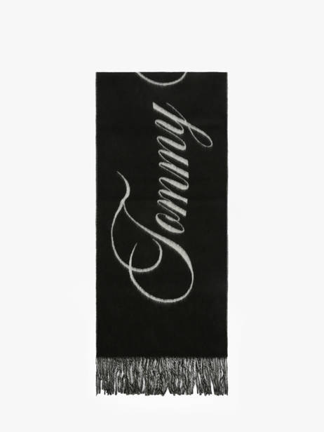 Écharpe Tommy hilfiger Noir tommy script logo AW17786