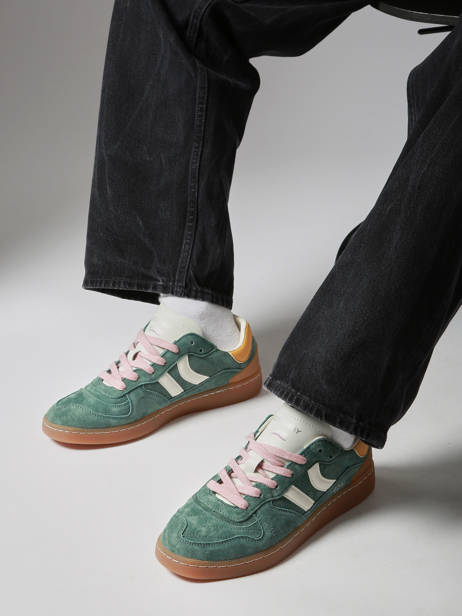 Sneakers Goal In Leather Coolway Green men 8663458 other view 1