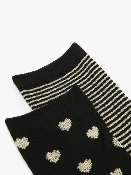 Women's Socks Nina 2 Pairs Pieces Black socks women 17148832 other view 1