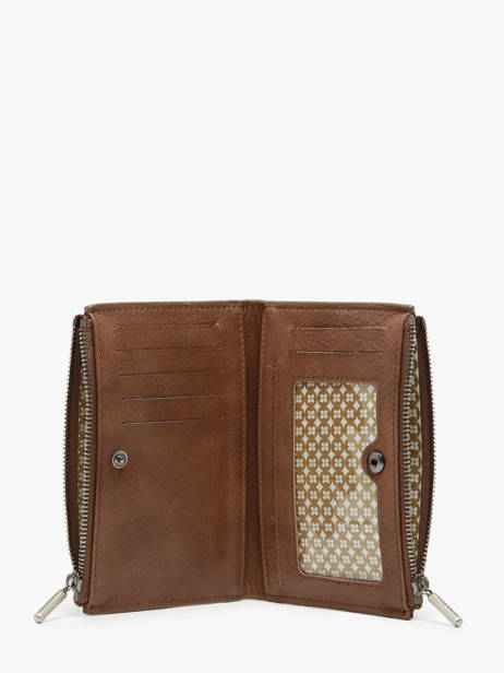 Portefeuille Cuir Mila louise Marron vintage 3576V vue secondaire 1