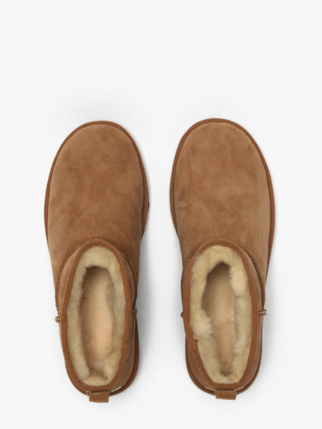 Leather Classic Ultra Mini Boots Ugg Brown men 1137391 other view 3