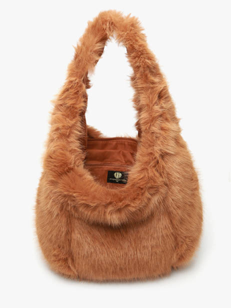 Shoulder Bag Doudou Fur Le voyage en panier Brown doudou AHP262 other view 3