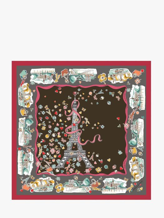 Longchamp Soie gots Scarf Brown