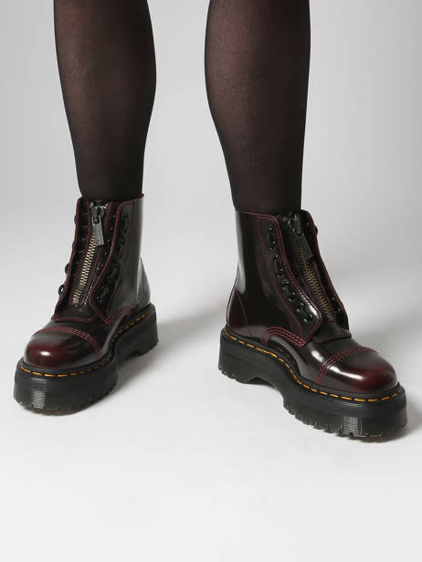 Bottines Sinclair En Cuir Dr martens Rouge women 25233600 vue secondaire 1