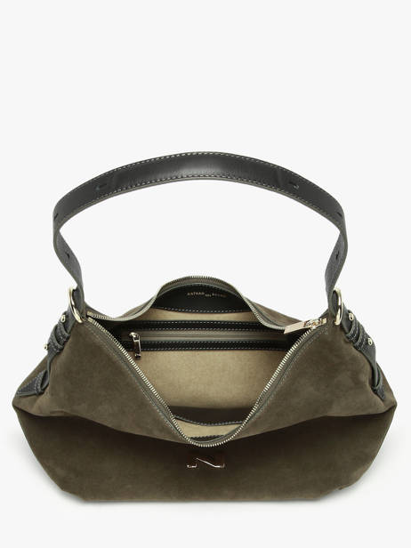Suede Leather Carrie Shoulder Bag Nathan baume Green vogue 1 other view 4
