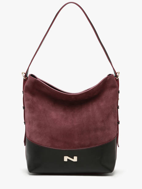 Sac Porté épaule Serena Cuir Daim Nathan baume Violet vogue 6